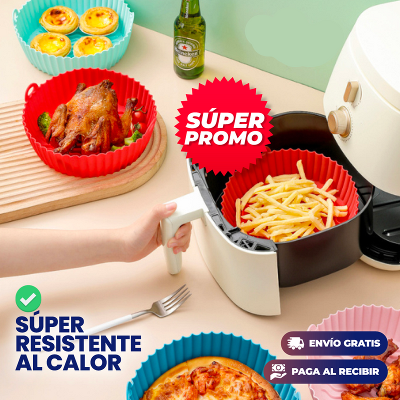 PACK 6 CANASTAS DE SILICONA PARA AIR FRYER