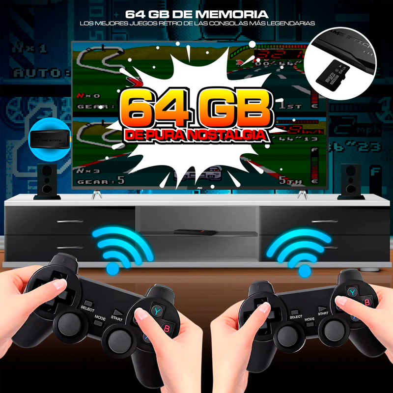 CONSOLA RETRO GAMESTICK 4K 20000 JUEGOS