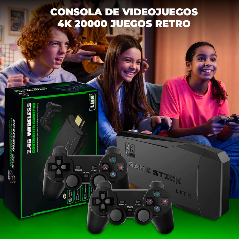 CONSOLA RETRO GAMESTICK 4K 20000 JUEGOS